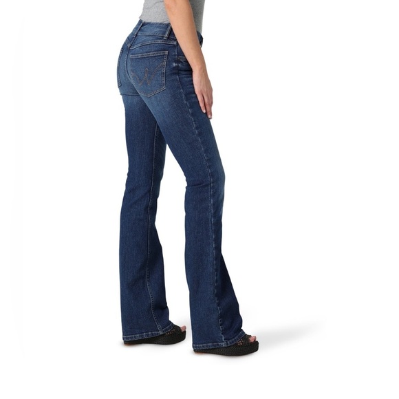 WRANGLER Women’s Boot Cut Jeans Western Mid Rise Stretch Blue Wash 28X32 - Picture 8 of 17